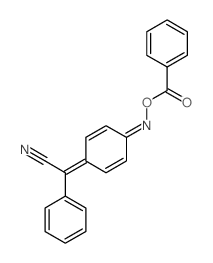 Benzeneacetonitrile, a-[4-[(benzoyloxy)imino]-2,5-cyclohexadien-1-ylidene]- Structure