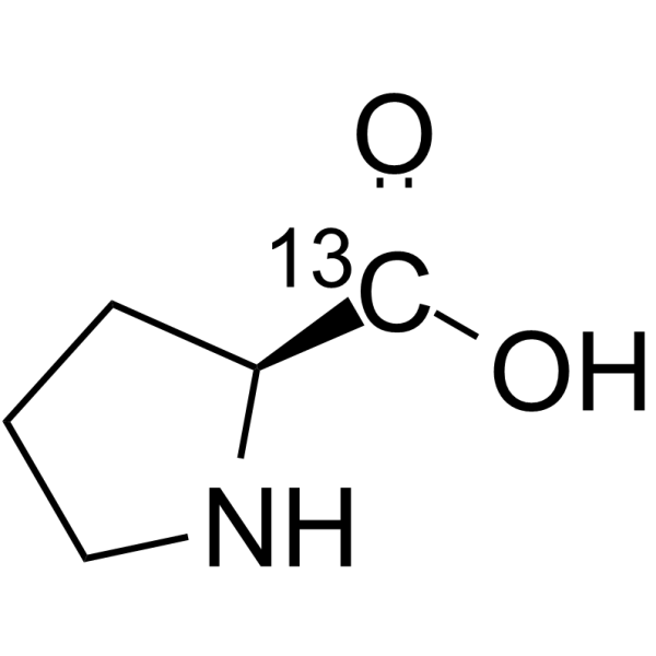 L-脯氨酸-1-13C结构式