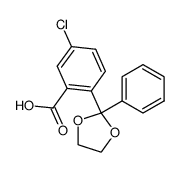 5-chloro-2-(2-phenyl-1,3-dioxolan-2-yl)benzoic acid结构式