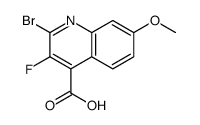 2-bromo-3-fluoro-7-methoxyquinoline-4-carboxylic acid结构式