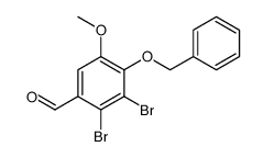 Benzaldehyde, 2,3-dibromo-5-methoxy-4-(phenylmethoxy) Structure