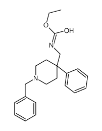 ethyl [[4-phenyl-1-(phenylmethyl)-4-piperidyl]methyl]carbamate结构式