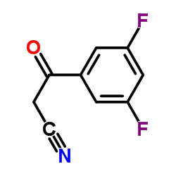 3-(3,5-二氟苯基)-3-氧代丙腈结构式