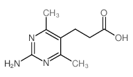 3-(2-Amino-4,6-dimethyl-pyrimidin-5-yl)-propionic acid结构式