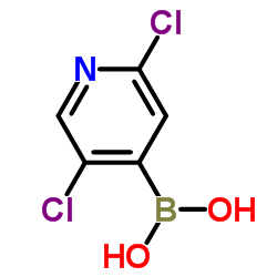 2,5-二氯吡啶-4-硼酸结构式