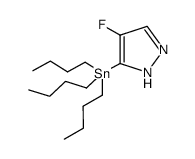 4-Fluoro-3-(tributylstannyl)-1H-pyrazole Structure
