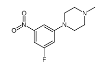 1-(3-Fluoro-5-nitrophenyl)-4-Methylpiperazine Structure