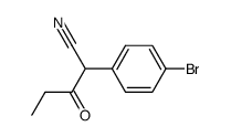 2-(4-bromo-phenyl)-3-oxo-valeronitrile Structure