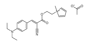 1-[2-[[2-cyano-3-[4-(diethylamino)phenyl]-1-oxoallyl]oxy]ethyl]-1-methyl-1Himidazolium acetate Structure