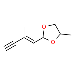 1,3-Dioxolane,4-methyl-2-(2-methyl-1-buten-3-ynyl)- (9CI) structure
