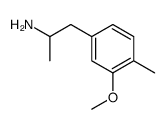 1-(3-甲氧基-4-甲基苯基)-2-丙胺结构式
