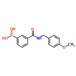 (3-((4-Methoxybenzyl)carbamoyl)phenyl)boronic acid Structure