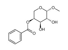 methyl 4-O-benzoyl-β-L-arabinopyranoside结构式