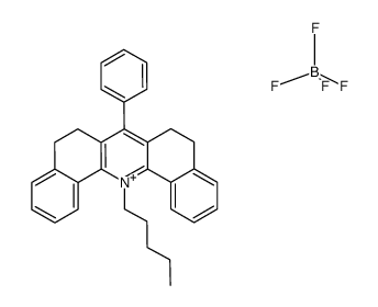 tetrafluoro-l4-borane, 14-pentyl-7-phenyl-5,6,8,9-tetrahydrodibenzo[c,h]acridin-14-ium salt结构式