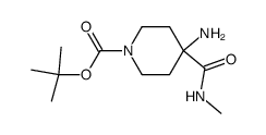 tert-butyl 4-amino-4-((methylamino)carbonyl)piperidine-1-carboxylate Structure