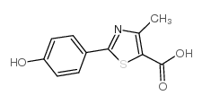 2-(4-羟基苯基)-4-甲基-5-噻唑羧酸结构式