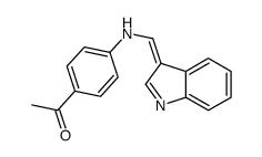 1-[4-(indol-3-ylidenemethylamino)phenyl]ethanone Structure
