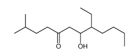 8-ethyl-7-hydroxy-2-methyldodecan-5-one结构式