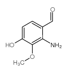 2-氨基-4-羟基-3-甲氧基苯甲醛结构式