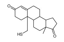 (8S,9S,10S,13S,14S)-13-methyl-10-(sulfanylmethyl)-2,6,7,8,9,11,12,14,15,16-decahydro-1H-cyclopenta[a]phenanthrene-3,17-dione结构式