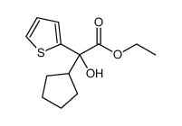 ethyl cyclopentyl(hydroxy)-2-thienylacetate结构式