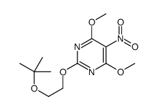 4,6-dimethoxy-2-[2-[(2-methylpropan-2-yl)oxy]ethoxy]-5-nitropyrimidine结构式