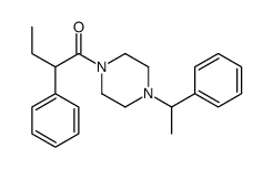 2-phenyl-1-[4-(1-phenylethyl)piperazin-1-yl]butan-1-one结构式