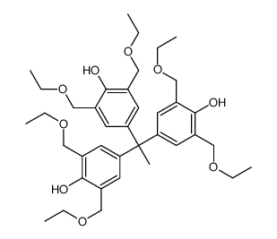 4-[1,1-bis[3,5-bis(ethoxymethyl)-4-hydroxyphenyl]ethyl]-2,6-bis(ethoxymethyl)phenol Structure