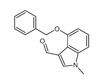 1-methyl-4-phenylmethoxyindole-3-carbaldehyde结构式