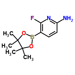 2-氨基-6-氟吡啶-5-硼酸频那醇酯结构式