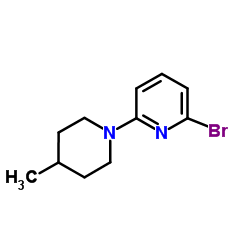 2-Bromo-6-(4-methyl-1-piperidinyl)pyridine结构式