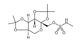 β-D-Fructopyranose, 2,3:4,5-bis-O-(1-methylethylidene)-, 1-(N-methylsulfamate) Structure