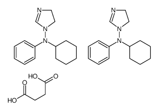 butanedioic acid,N-cyclohexyl-N-phenyl-4,5-dihydroimidazol-1-amine结构式