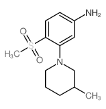 3-(3-甲基哌啶-1-基)-4-(甲基磺酰基)苯胺结构式