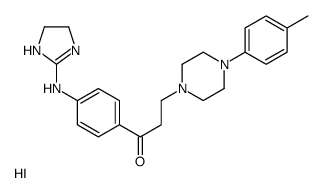 1-[4-(4,5-dihydro-1H-imidazol-2-ylamino)phenyl]-3-[4-(4-methylphenyl)piperazin-1-yl]propan-1-one,hydroiodide结构式