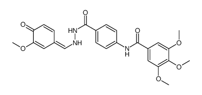 3,4,5-trimethoxy-N-[4-[[[(E)-(3-methoxy-4-oxocyclohexa-2,5-dien-1-ylidene)methyl]amino]carbamoyl]phenyl]benzamide Structure