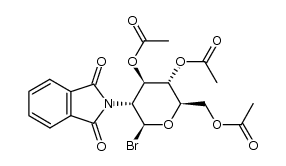 3,4,6-tri-O-acetyl-2-deoxy-2-(N-phthalimido)-β-D-glucopyranosyl bromide结构式