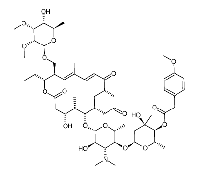 4''-O-(4-methoxyphenyl)acetyltylosin结构式