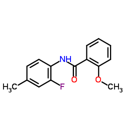 N-(2-氟-4-甲基苯基)-2-甲氧基苯甲酰胺结构式