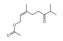 (Z)-3,7-dimethyl-6-oxooct-2-en-1-yl acetate结构式