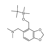 N,N-dimethyl-2-((tert-butyldimethylsiloxy)methyl)-3,4-(methylenedioxy)benzylamine Structure