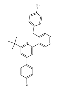 2-(2-(4-bromobenzyl)phenyl)-6-(tert-butyl)-4-(4-fluorophenyl)pyridine Structure