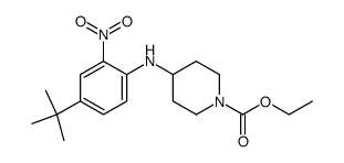 1-(ethoxycarbonyl)-4-(2-nitro-4-tert-butylanilino)piperidine结构式