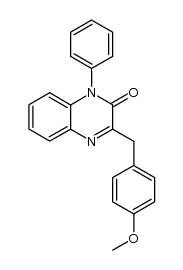 N-phenyl-3-p-methoxybenzyl-2(1H)-quinoxalinone结构式