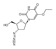 3'-azido-2',3'-dideoxy-5-ethoxyuridine Structure