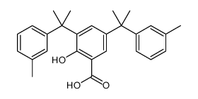 2-hydroxy-3,5-bis[2-(3-methylphenyl)propan-2-yl]benzoic acid Structure