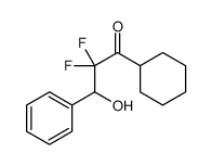 1-cyclohexyl-2,2-difluoro-3-hydroxy-3-phenylpropan-1-one结构式