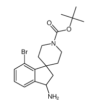 tert-Butyl3-amino-7-bromo-2,3-dihydrospiro[indene-1,4'-piperidine]-1'-carboxylate Structure