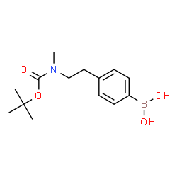(4-(2-((叔丁氧羰基)(甲基)氨基)乙基)苯基)硼酸结构式