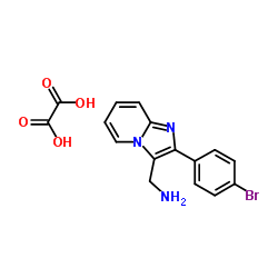 1-[2-(4-Bromophenyl)imidazo[1,2-a]pyridin-3-yl]methanamine ethanedioate (1:1)结构式